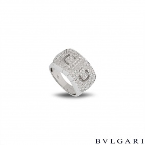 Bvlgari White Gold Diamond Parentesi Ring